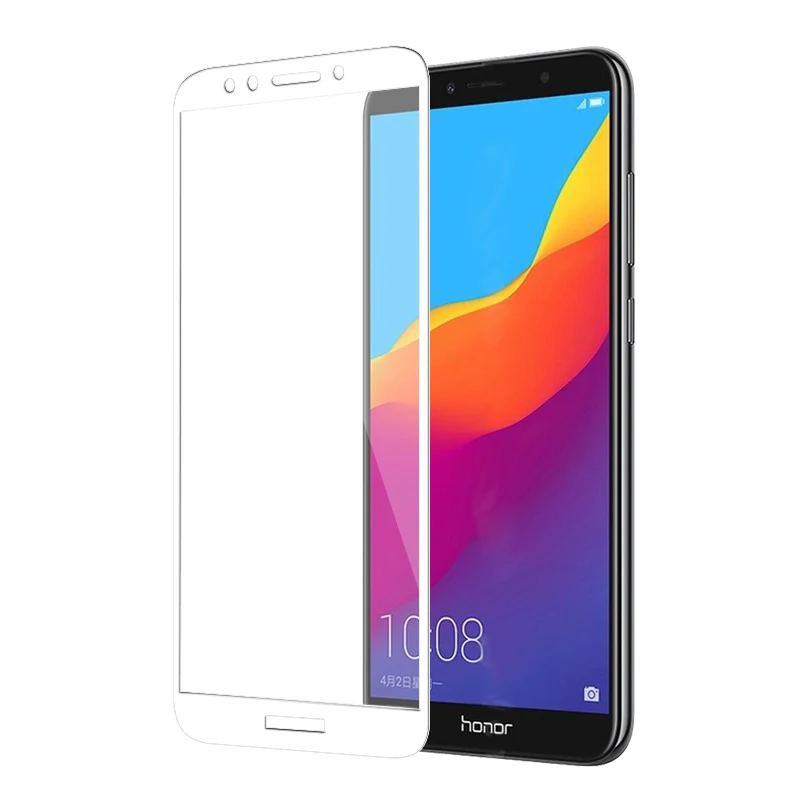 Закаленное стекло с полным покрытием для Huawei Honor 7A защитное покрытие экрана