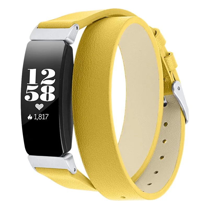 20 шт. для Fitbit Inspire HR Bands двойной кожаный браслет сменный ремешок