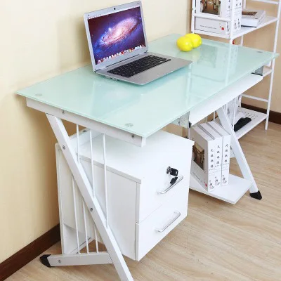 Free Shipping Luxury Glass Large Table Desk Computer Desk Home