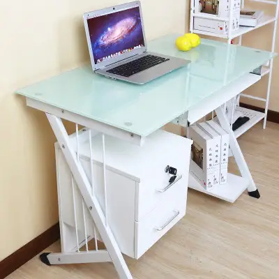 Free Luxury Glass Large Table Desk Computer Home Glass Large Table Desk Computer