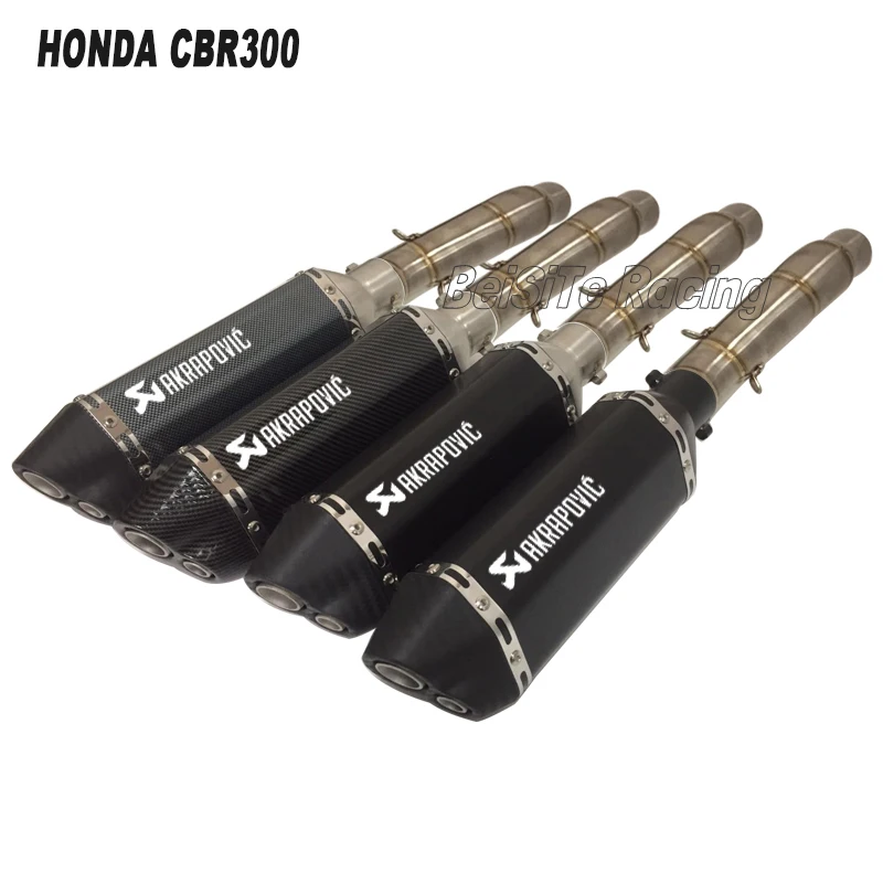 

Motorcycle Exhaust Muffler 51MM Slip on Link Pipe Escape Mid Tube Connector for Honda CBR300 CBR500 CB500F CBR500X Moto escape