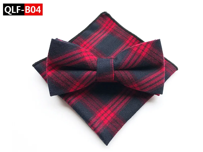 Новый дизайн хлопок британский стиль галстук бабочка и носовой комплект для мужчин Bowties карман квадратный носовой платок костюм Мода