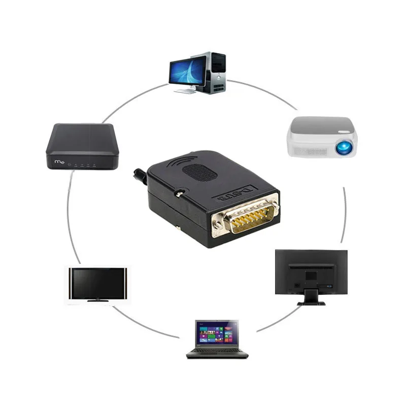 D SUB DB15 VGA Мужская и женская головка 2 ряда 15 штырьков Клеммная колодка винт гайка