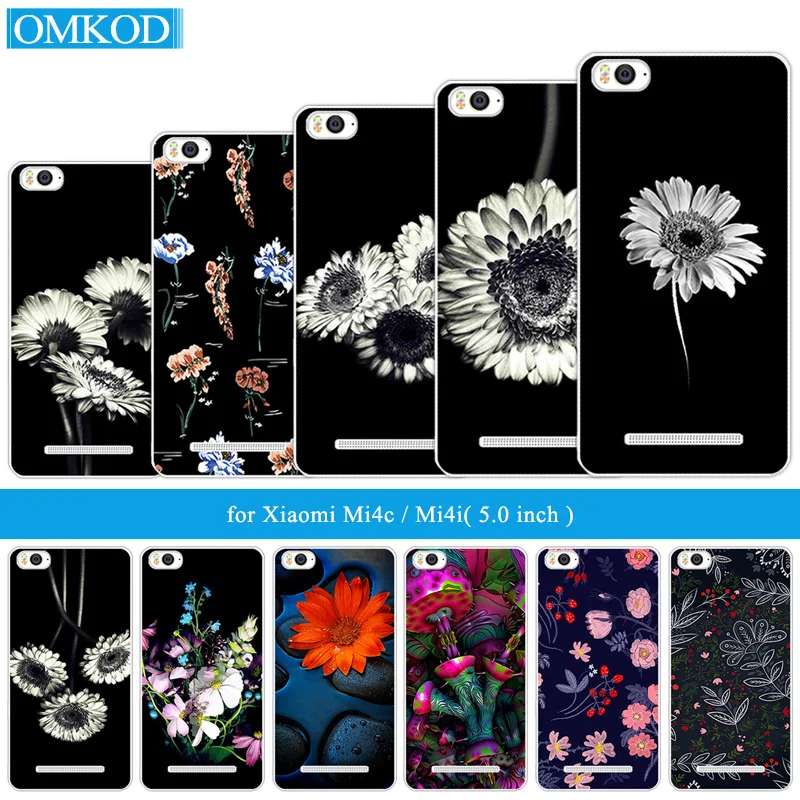 for Xiaomi Mi 4i Mi4i Mi4C 4C Matte Back Black Cover Clear Soft TPU Silicon Dark Phone Cases | Мобильные телефоны и