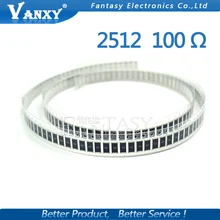 50 шт. 2512 SMD резистор 5% 100 ohm 1 ватт) 100R 101