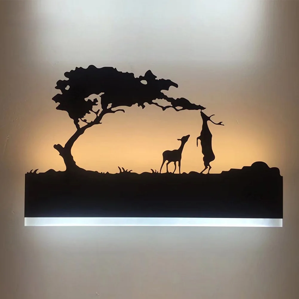 

Acrylic Bedside Wall Lamp Fixed Mount Sconce Black Lustre Led Hotel Modern Bedroom Decoration Living Room KTV Retro