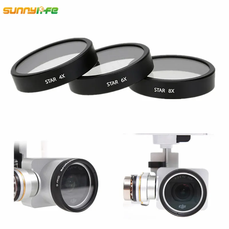 Для DJI Phantom 3 Advanced Professional для 4 камеры Gimbal Lens 4X 6X 8X Star Filter Standard|star filter|filter ndnd filter |