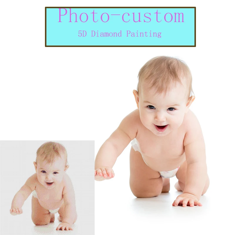 

Photo Diamond Painting Private Picture Custom Portrait Wedding Picture Custom 5D Square Diamond Mosaic Painting Home Decoration