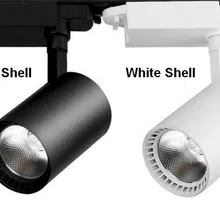 10 шт COB 20 W 30 W Трек светодиодный алюминиевый потолочные рельсы Track освещения пятно железнодорожных прожекторы Замена галогеновым лампам AC85-265V