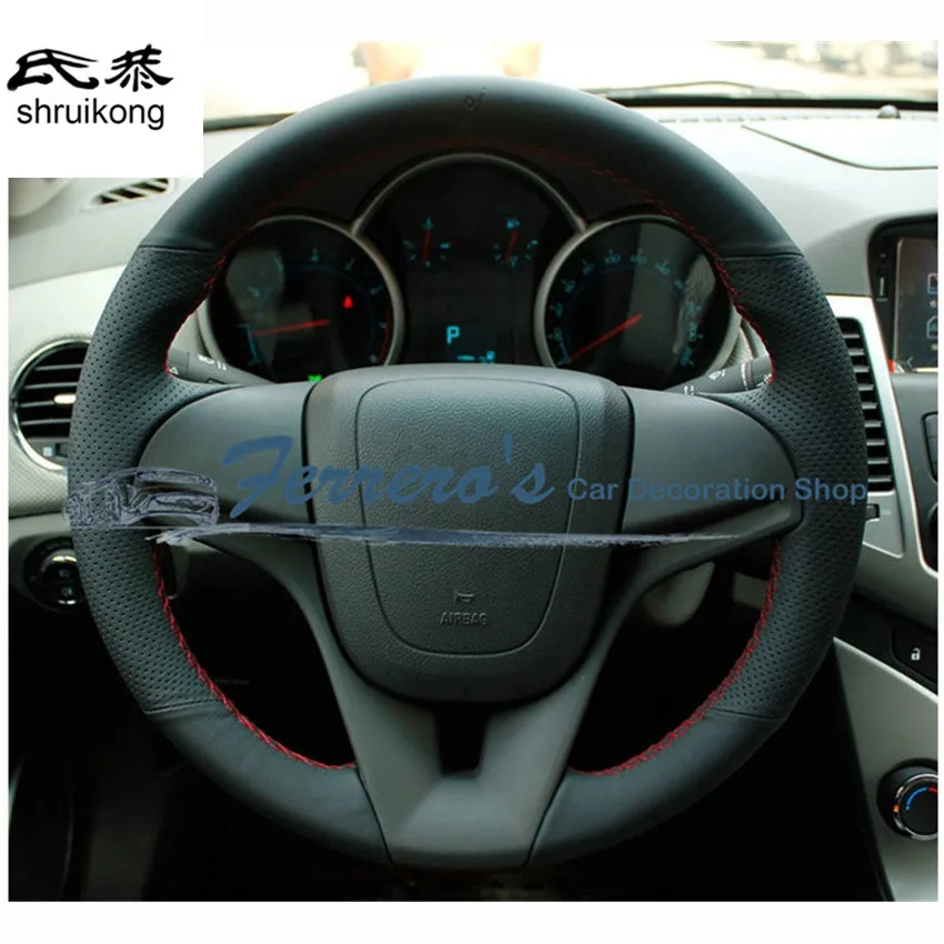 Sew On Genuine Leather Car Steering Wheel Cover Car