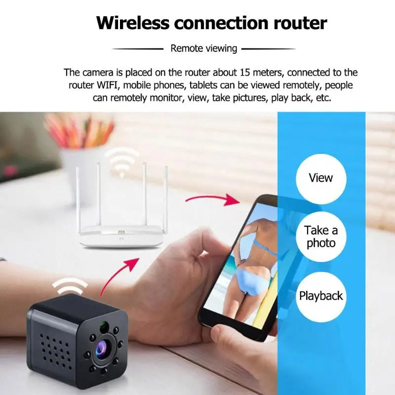 1080P HD Беспроводная Wi Fi умная мини камера видеокамера ИК ночная версия
