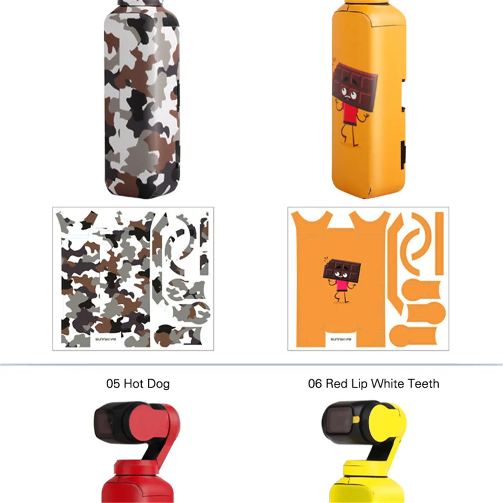 Waterproof Stickers For DJI OSMO Pocket Handheld Gimbal ColorfulCamouflage Decals 3M Scotchcal Film Skin Stickers Accessories-22