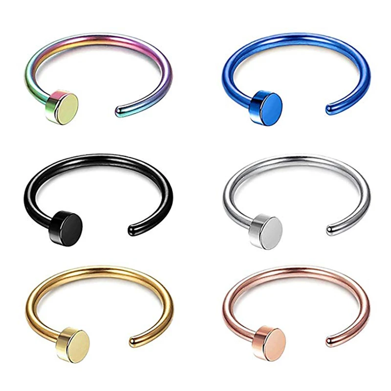 Utimtree 20G 316L Stainless Steel Nose Rings Hoop Nose Piercing Body