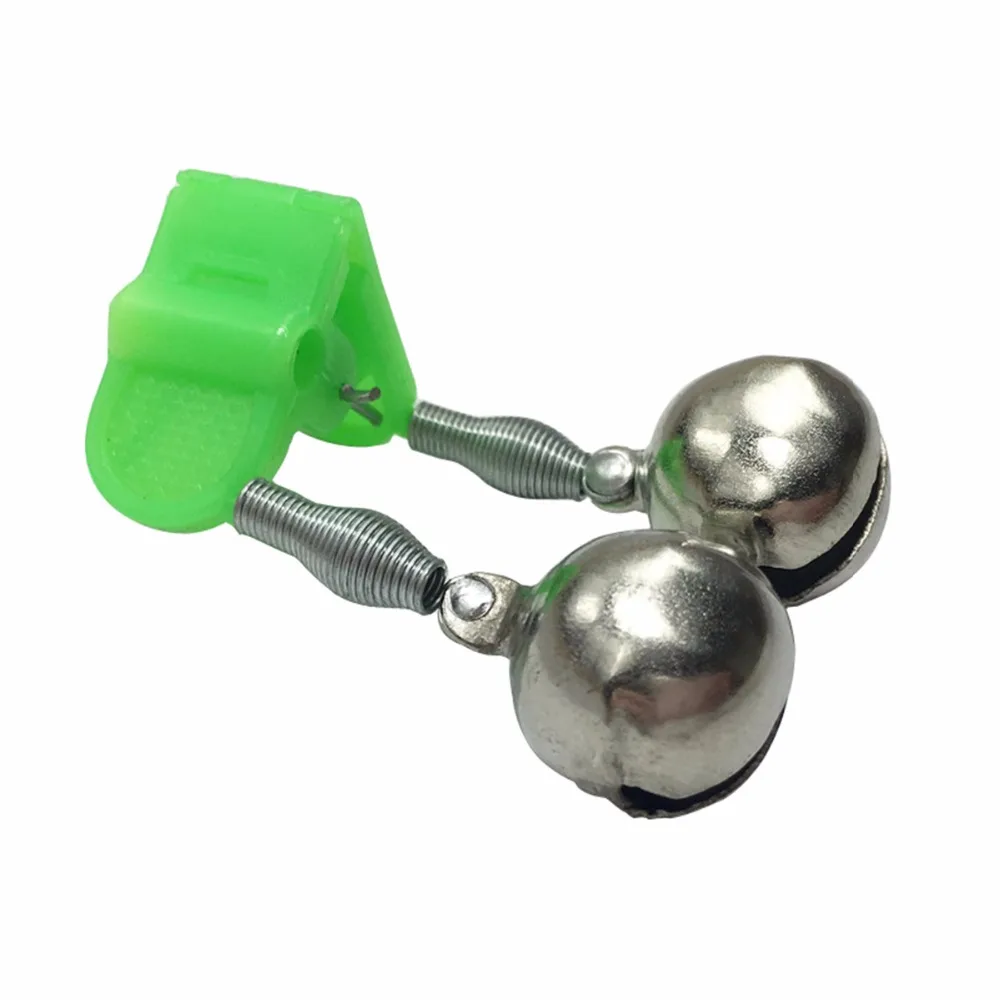 

FZCSPEED 4 PCS Fish Bait Alarm Night Fishing Rod Sensor Float Twin Bells tool Electronic tip LED Light Ring Fish Bait Bite Green