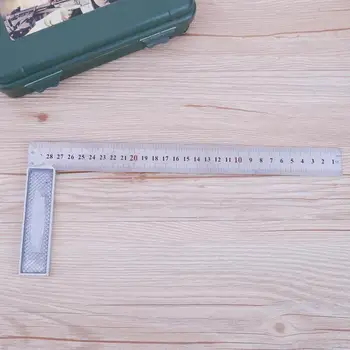 

90 Degree Right Angle Ruler Square 30cm 1mm Metal Steel Engineers Try Square Set Woodworking Wood Measuring Tool