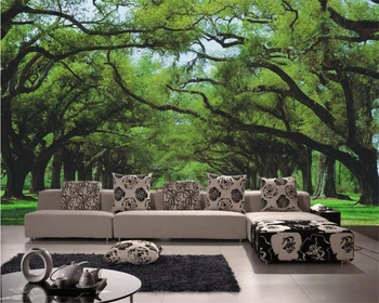 

Custom 3D forest Boulevard Wall Mural Photo Wallpaper Scenery For Walls 3D Room Landscape wallpaper home decor Beibehang