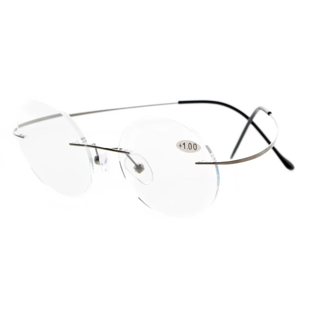 R15026 Eyekepper титановые круглые очки для чтения без оправы круглый считыватель+ 0,0/0,5/0,75/1,0/1,25/1,5/1,75/2,0/2,25/2,5/2,75/3,0/