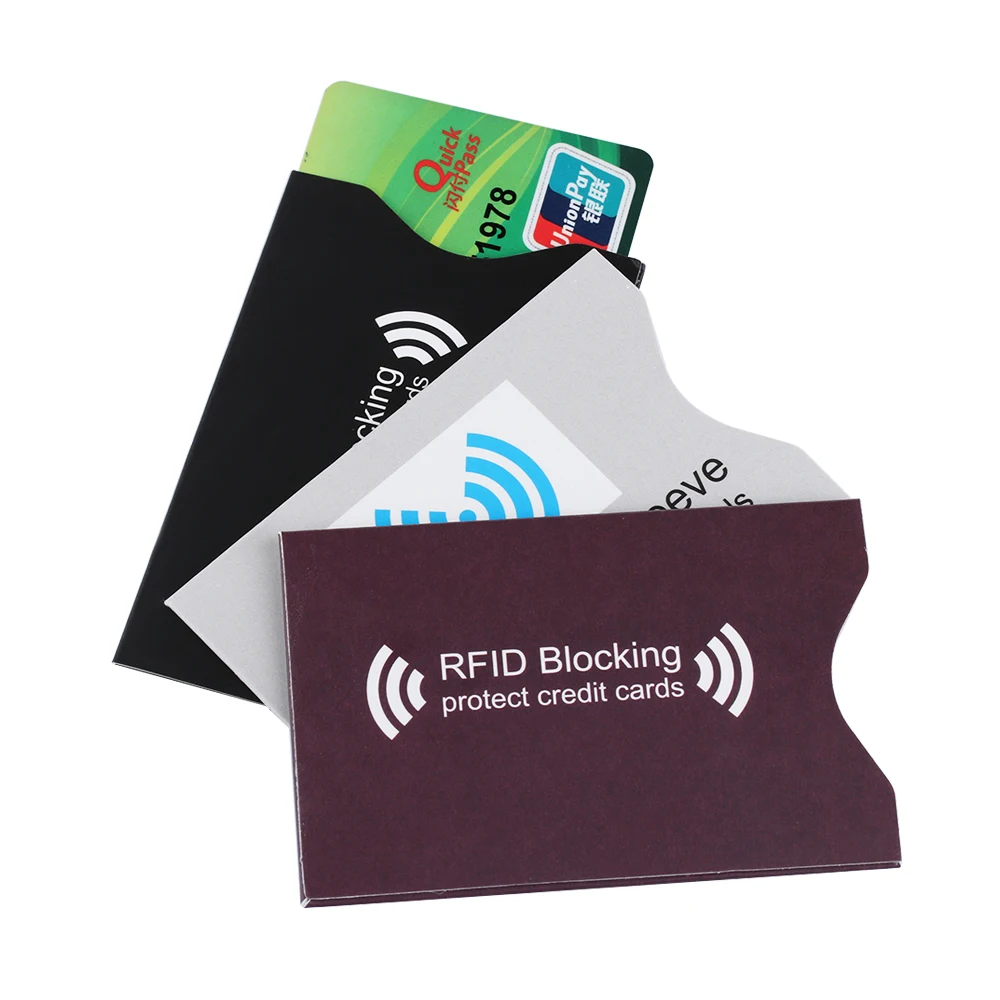 

10Pcs Anti RFID Blocking Aluminium Card Holder Anti Thief Card Wallet Cases Cover Bank Card Smart Shield Protection Cover Sleeve