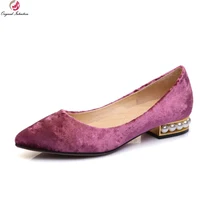 Оригинальные качественные женские туфли на плоской подошве; стильные туфли на плоской подошве с острым носком; красивые женские туфли; цвет черный, синий, красный, фиолетовый; женская обувь; американские размеры 3-9