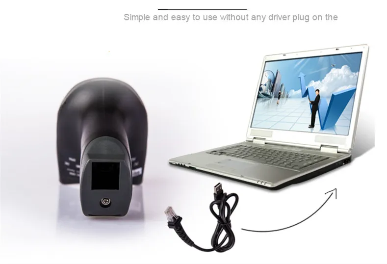 

laser wired barcode scanner bar code reader handheld barcode scanner usb scanner USB Cable for Supermarket and POS System