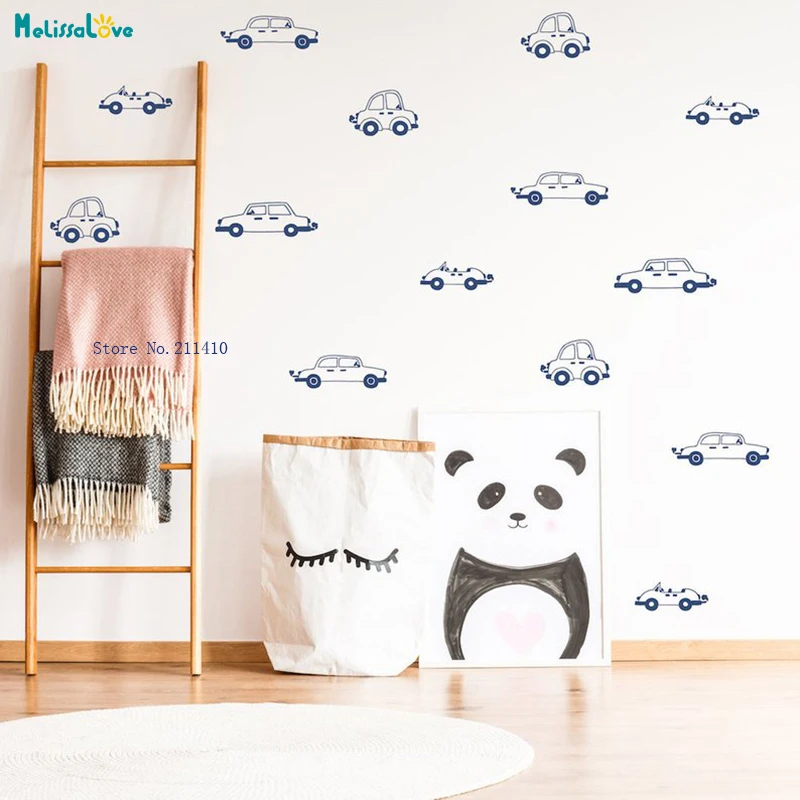 

Exquisite Vintage Cars Wall Sticker Decals Home Decoration Cute Nursery Retro Baby Boy Room Self-adhesive Vinyl Murals YT1428
