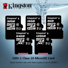Карта памяти kingston, 128 ГБ, 64 ГБ, 32 ГБ, 16 ГБ, Micro sd карта, класс 10, UHS-1, флеш-карта памяти, 8 ГБ, C4, Microsd, TF/sd карта s для смартфонов