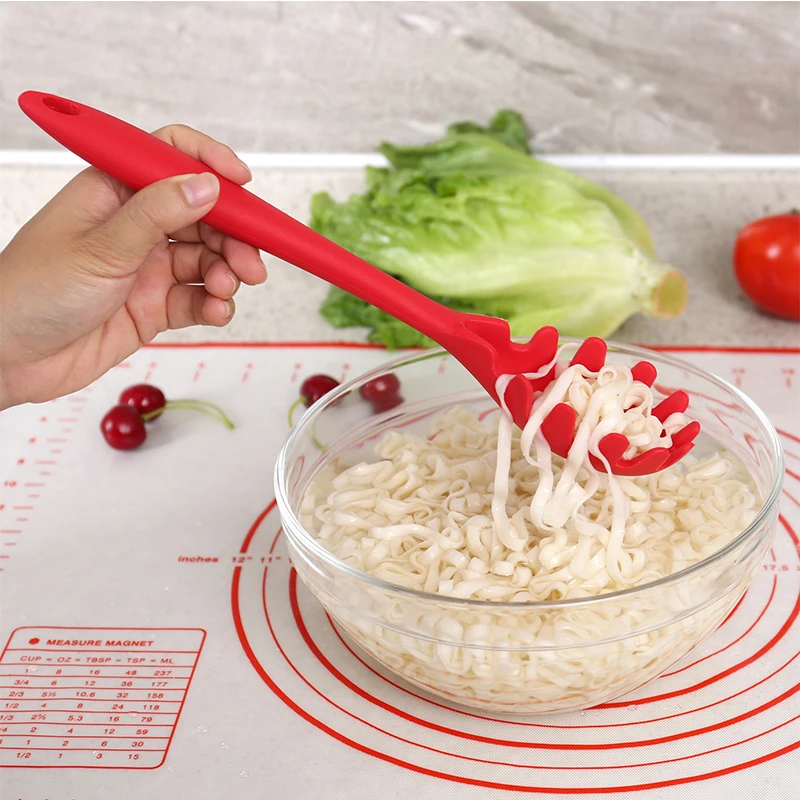 Силиконовая ложка для спагетти с длинной ручкой лапша вилка Серверная кухонная