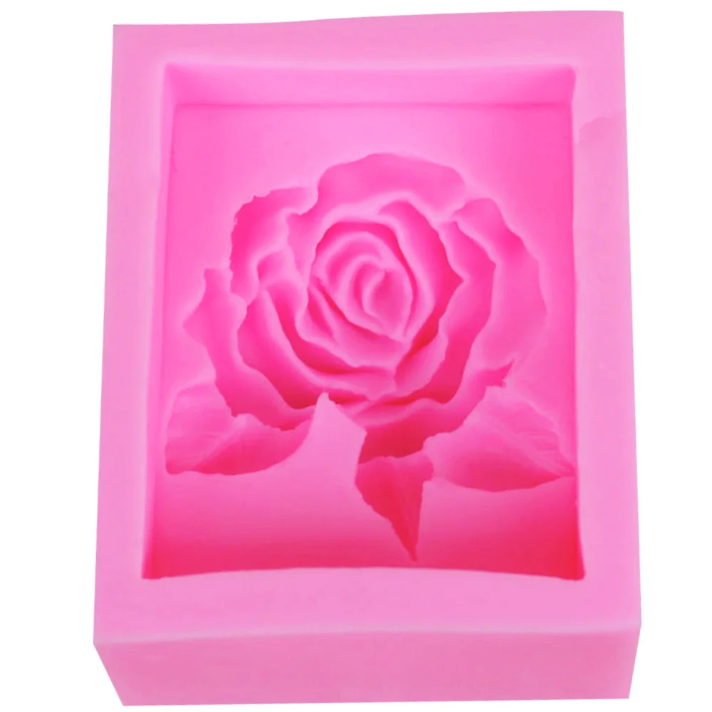 S028 1 шт. Новинка 3D силиконовые формы для мыла ручной работы в форме розы для конфет желе Шоколадные инструменты приготовления сахарного пирога 9,4*7,6*4 см