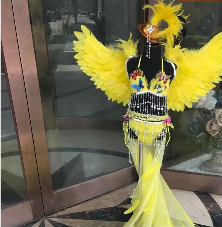 Модный детский костюм с крыльями перьев и для танцев|wings costume|wing wingwing girl |