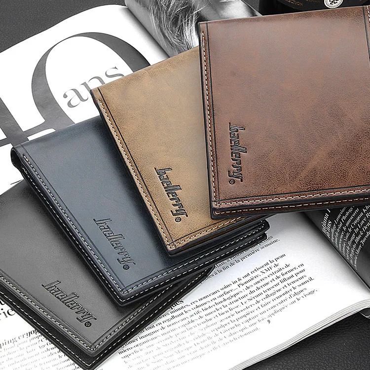 

Baellerry Casual Men's Wallet High Quality No Zippers Short Men Wallets Luxury Letter Male Purse with Card Holder Carteira