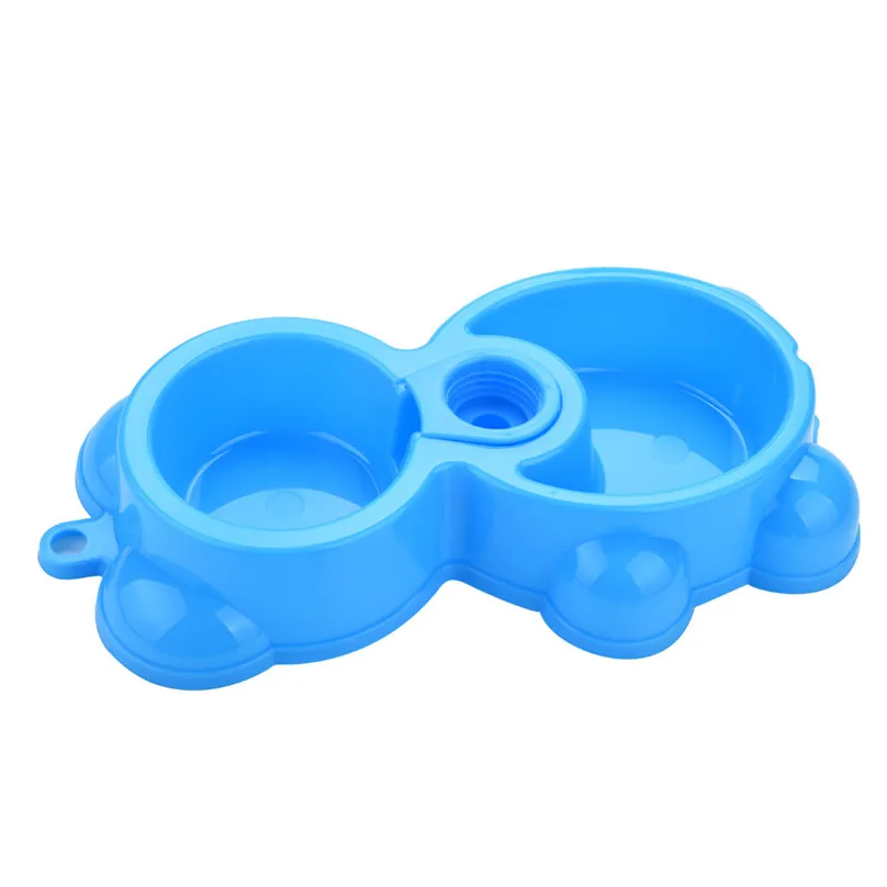 Dog Bowls Dish Water Food Feeder Fountain Bear Double Bowl Hot Puppy Cat Bowl #3A04 (5)