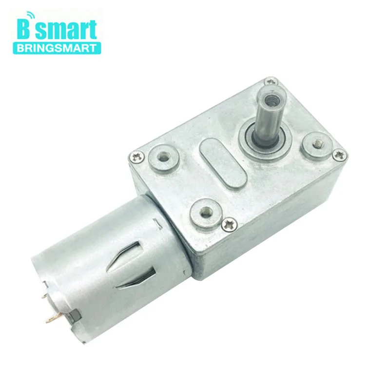 Bringsmart Turbo Шестерни ed Мотор 12 V 24V Мини Шестерни коробка червь Шестерни двигатель постоянного тока 12 вольт двигатель 370 самоблокирующийся положительный инверсии редуктор