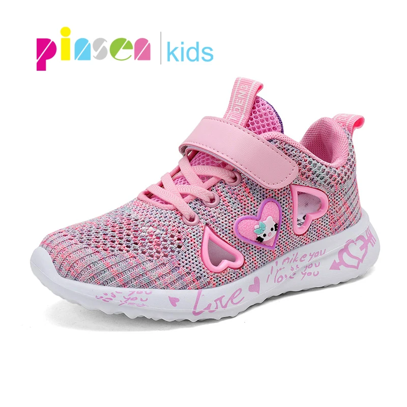 

PINSEN 2019 Summer Kids Shoes Girls Sneakers Fashion Casual Children Shoes For Girls Sport Running Child Shoes Chaussure Enfant