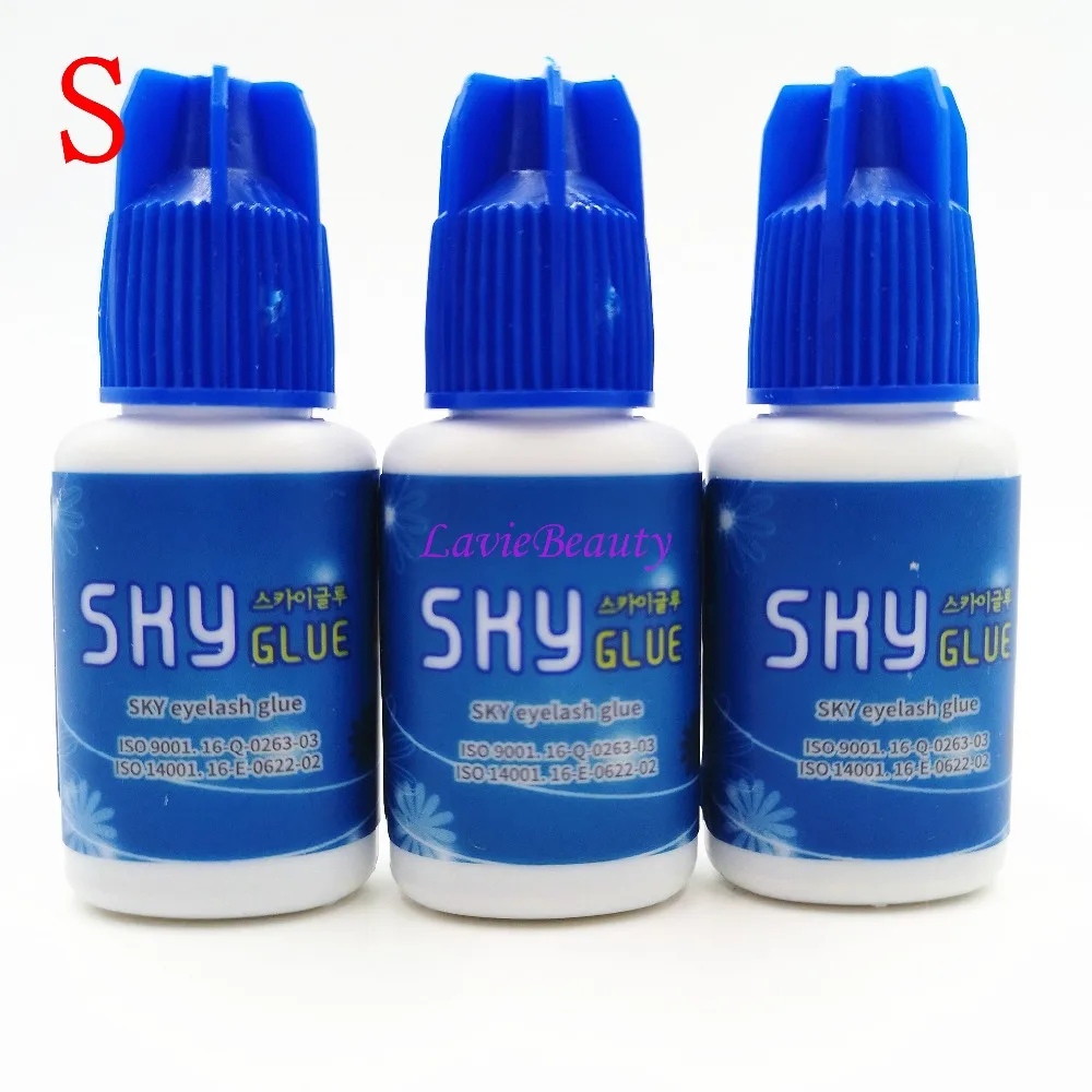 

Free Shipping,Original Korea Sky Adhesive Glue S Type blue cap for Eyelash Extensions MSDS Eyelash Adhesive S type,5ml