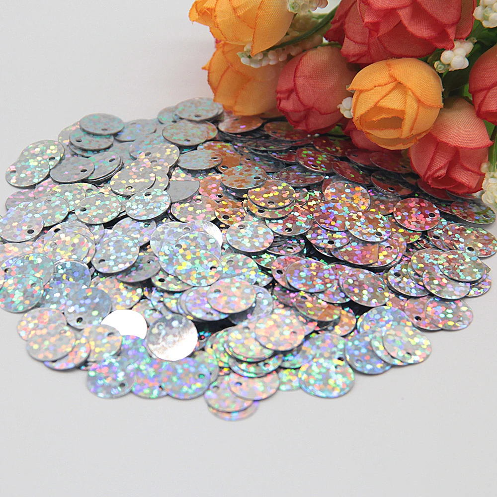 10mm Paillettes Sequin Laser Flat Round Loose Sequins 1cm Hologram