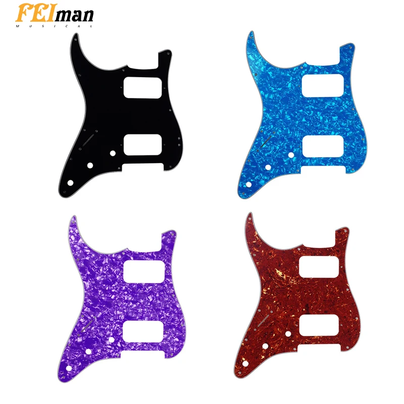 

Pleroo Guitar accessories Left Handed pickguards 11 Screw Holes for USA/Mexico Standard ST HH Stratocaster Guitar Scratch Plate