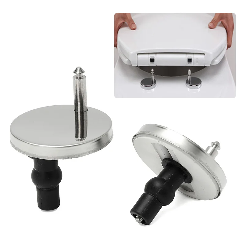 2Pcs Stainless Steel Toilet Hinges Top Fix Toilet Seat Hinge Fittings Stainless Steel Toilet Seat Hinges