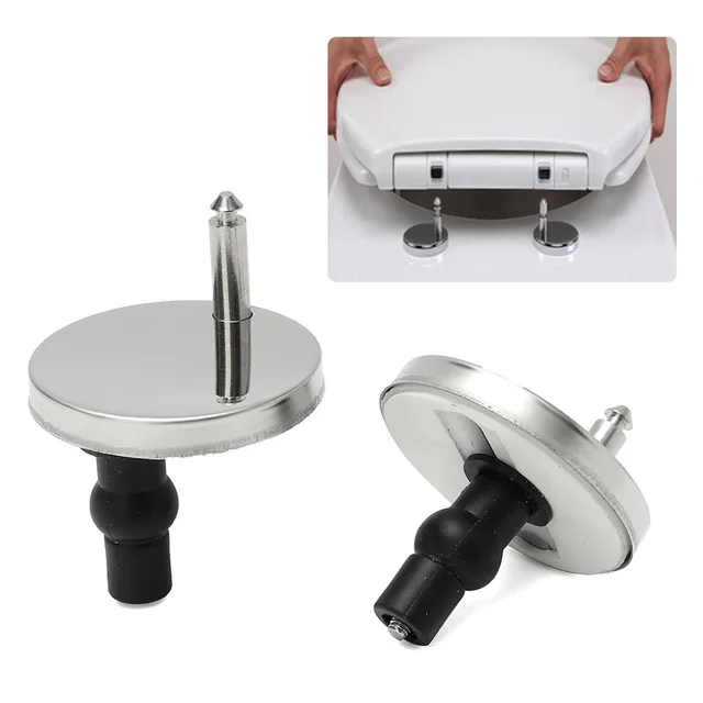 2Pcs Stainless Steel Toilet Hinges Top Fix Toilet Seat Hinge Fittings