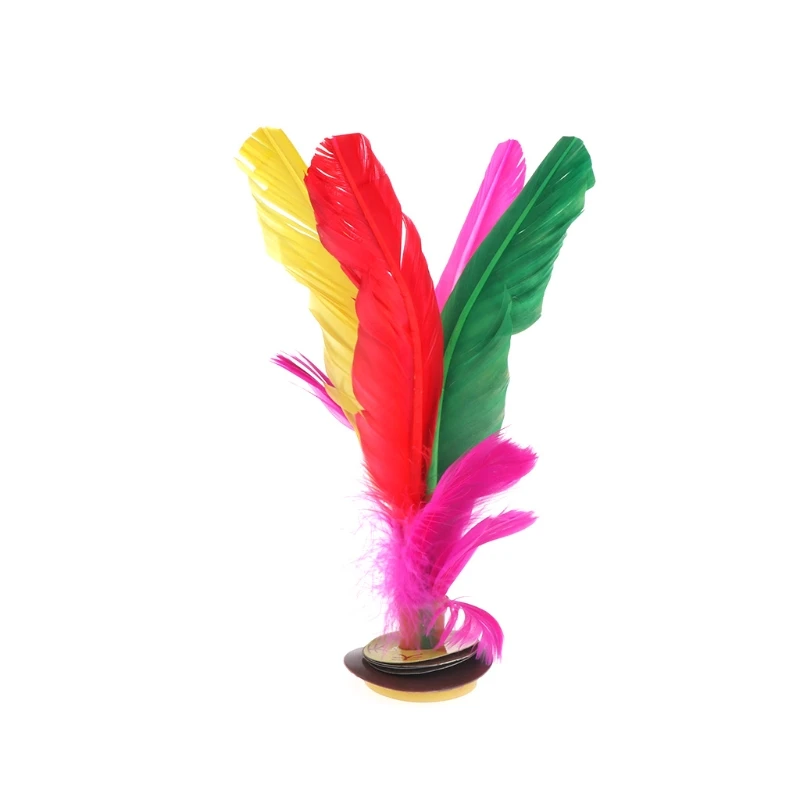 China Jianzi Footbal Foot Kick Handwheel Fancy Goose Feather Shuttlecock Fitness - Цвет: 19