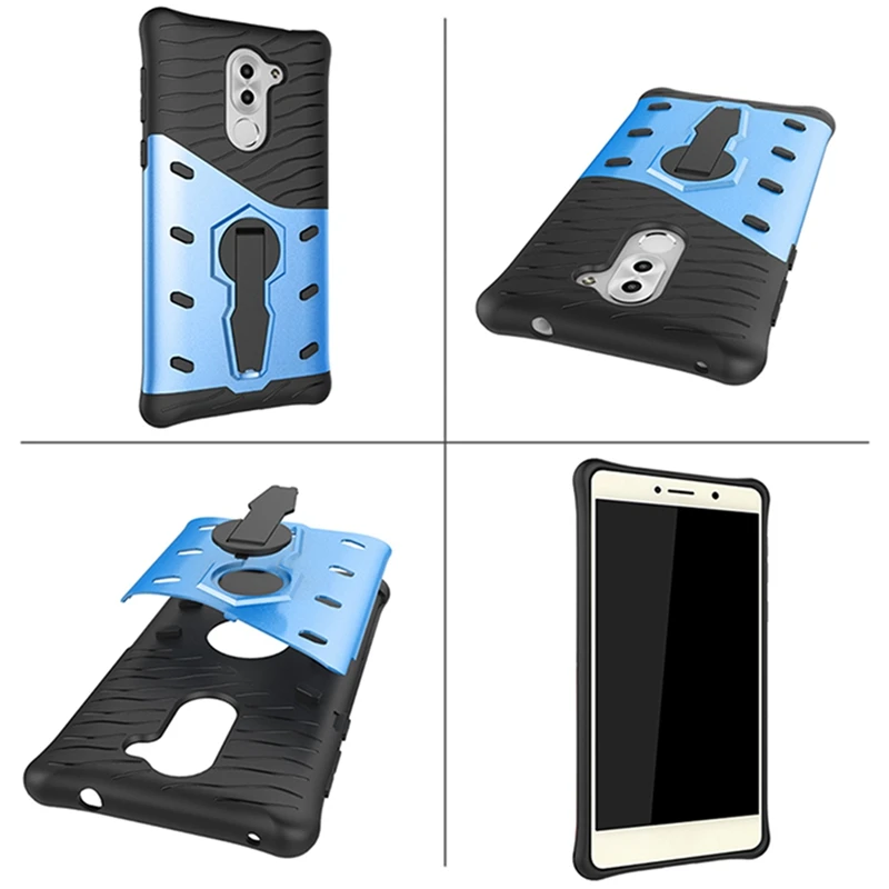 Jovtini для Huawei Honor 6x2016 Коврики 9 lite gr5 2017 Case 2 в 1 TPU + PC Гибридный Панцири чехол телефона