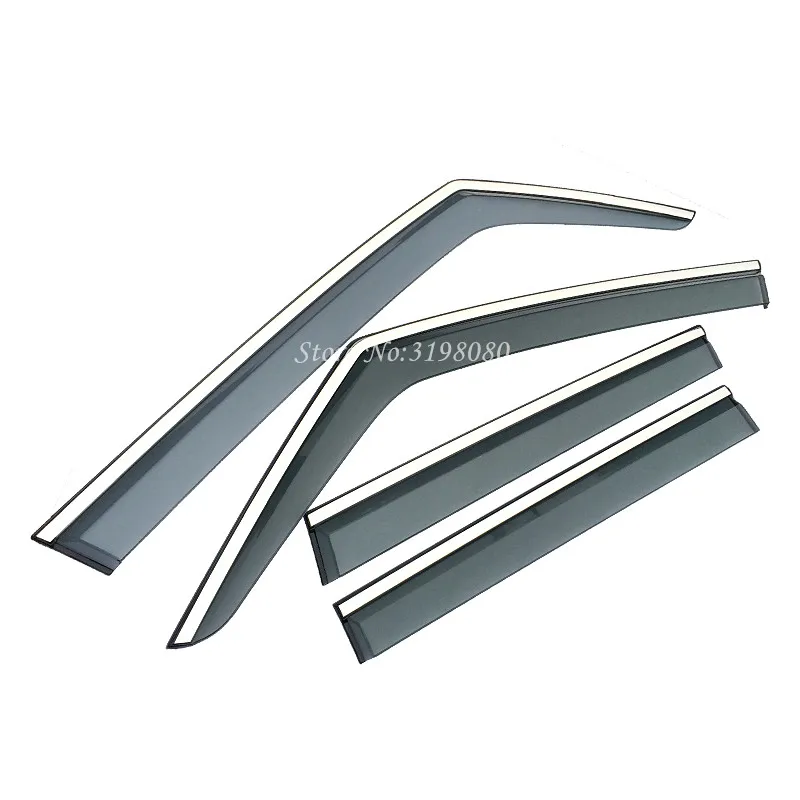 

FOR JEEP RENEGADE 2016-2019 Car Deflector 4PCS Window Visor Door Visor,With Steel Trim,Weather Rain Wind Guard Accessories Parts