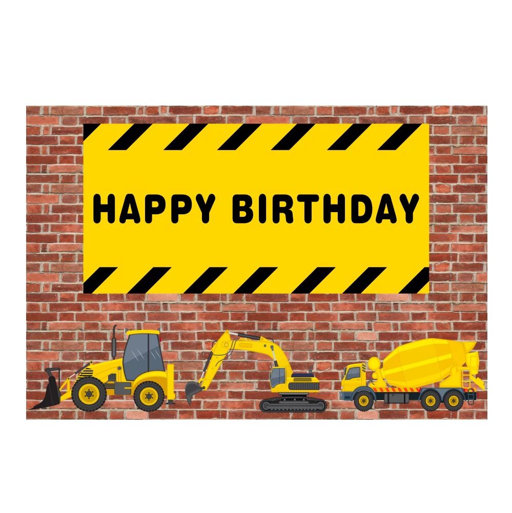 

Laeacco Baby Birthday Backdrops Party Brick Wall Toys Cartoon Newborn Poster Photography Backgrounds Photocall Photo Studio