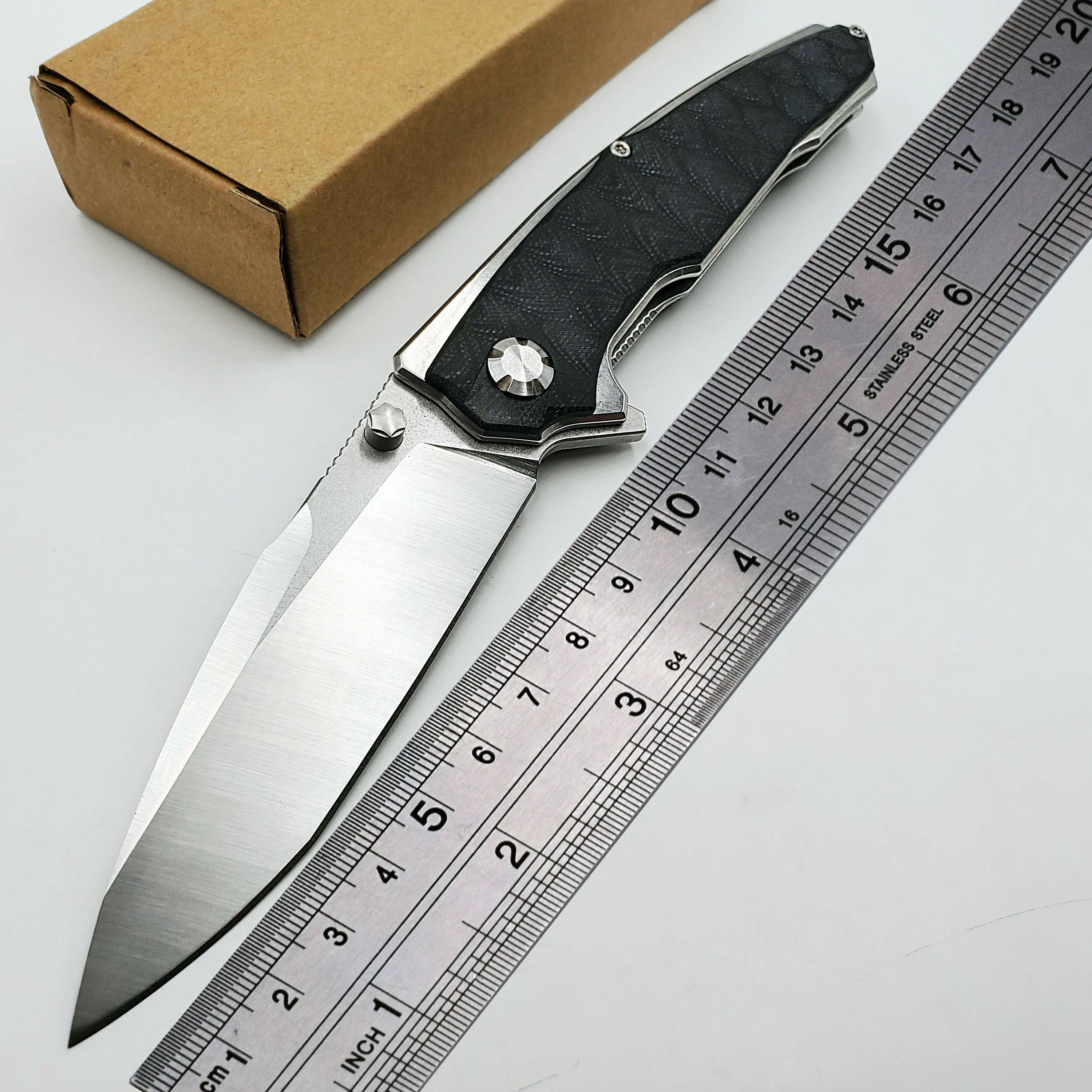 

JSSQ Ceramic ball bearing Folding Knife 9Cr18Mov Blade Survival Tactical Pocket Knives Flipper Outdoor Camping Multi EDC Tools
