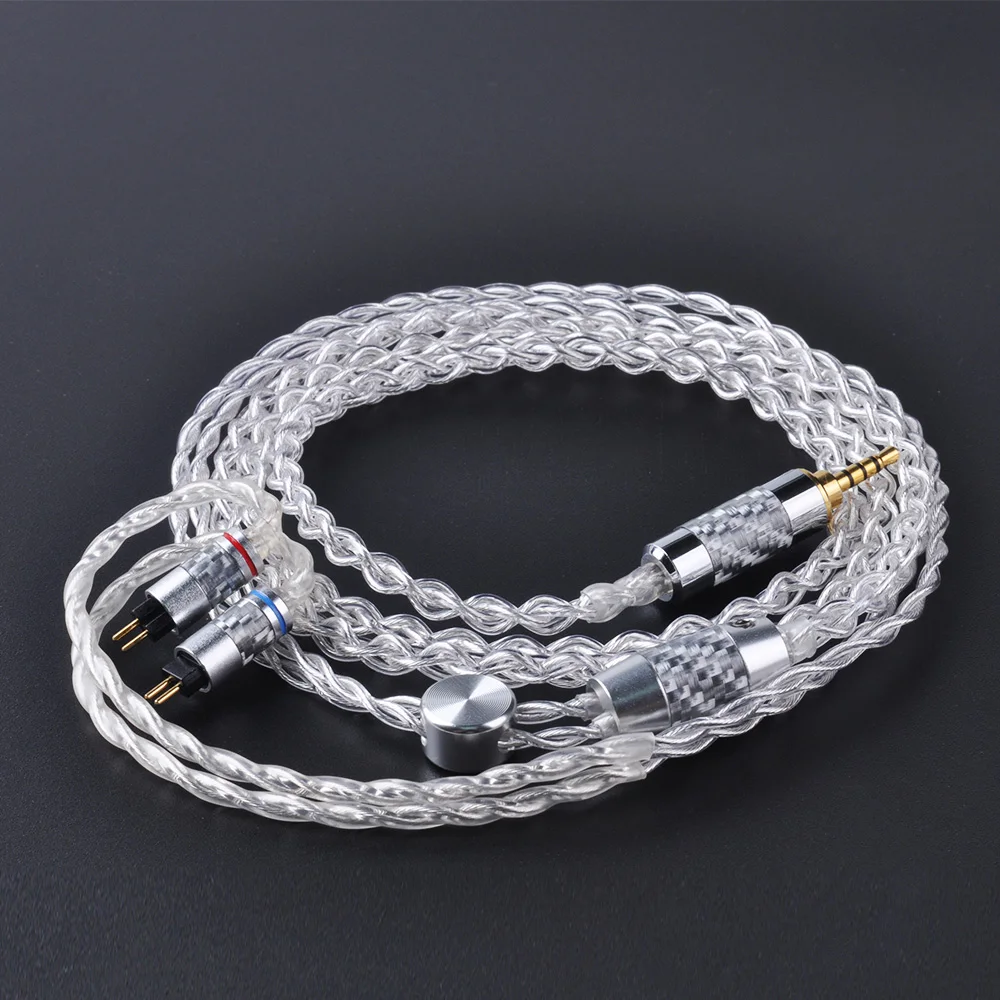 Yinyoo 4 Core Pure Silver Upgraded Cable 2.5/3.5mm