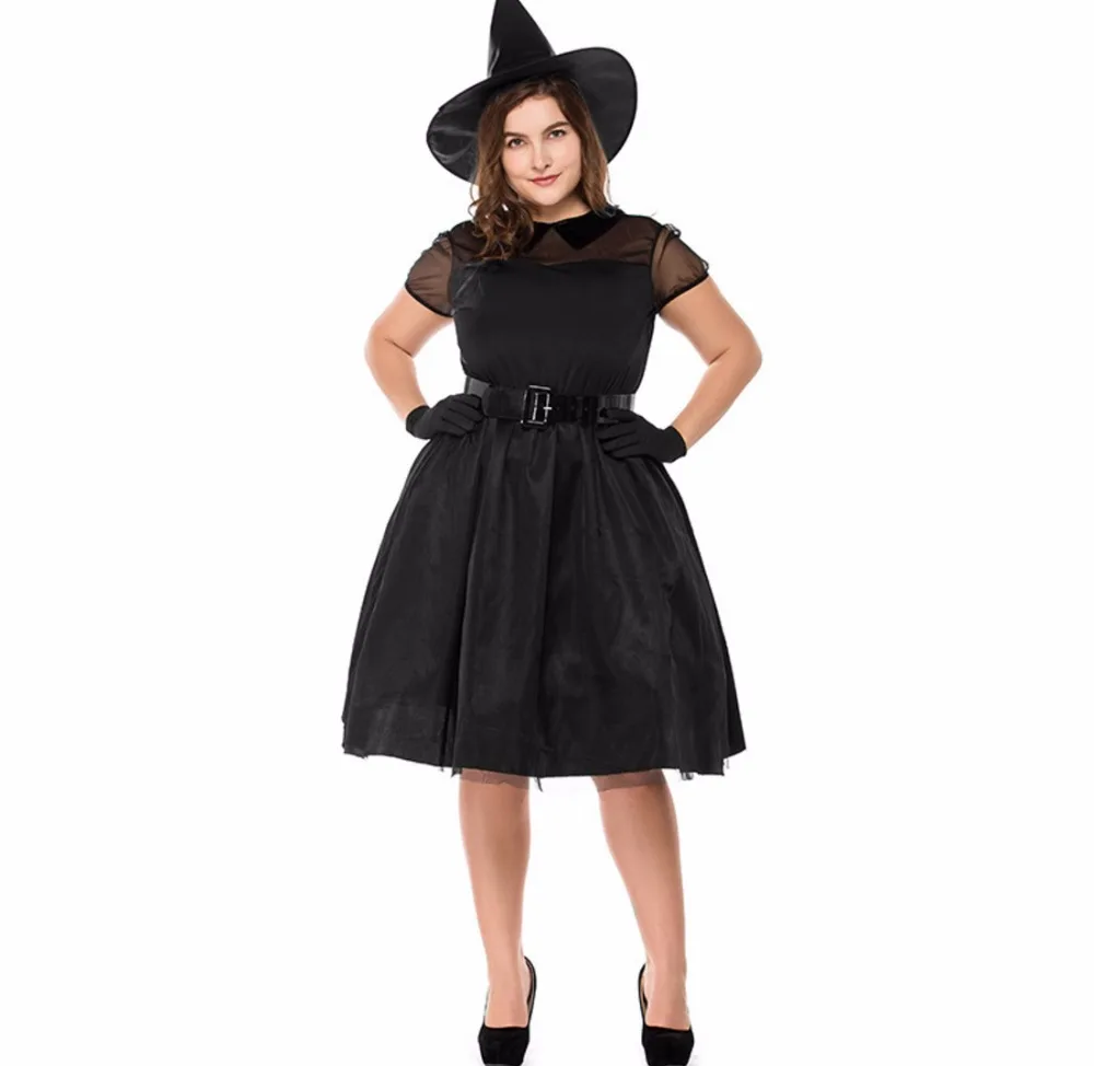 Хэллоуин карнавальные костюмы косплей черный марлевые юбка ведьмы темперамент ведьма Равномерное Экипировка Кино Костюмы для косплея