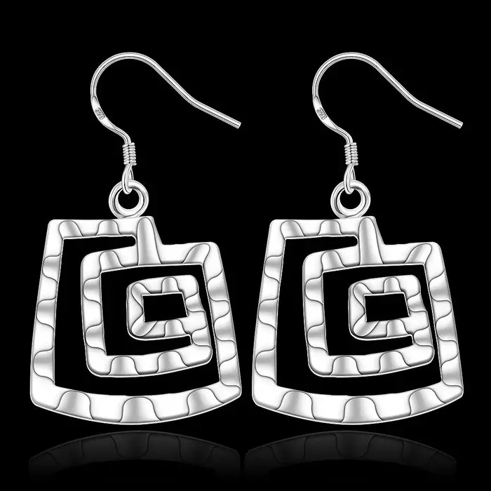 

Hot! 925 jewelry silver plated earring ,fashion jewelry For Women, Square thread earrings /YLWUSHLG BRAJRYUG