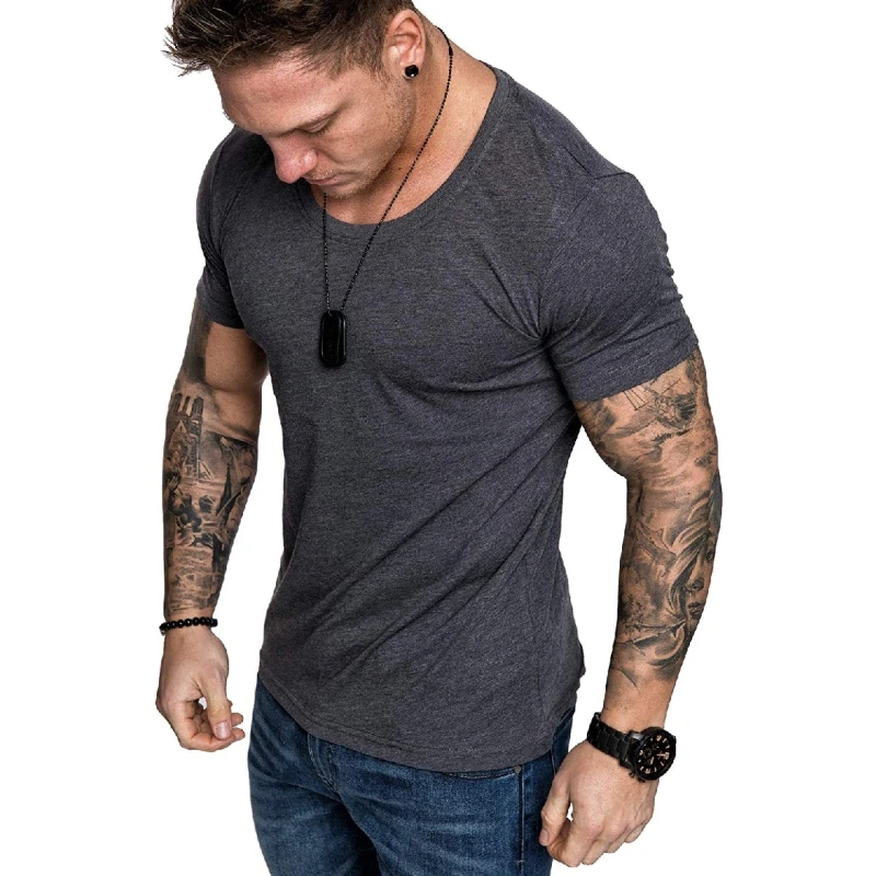 

Short Sleeve tshirt cotton t shirt men 2019 Brand Design summer mens fitness t shirts fashion brand t shirt