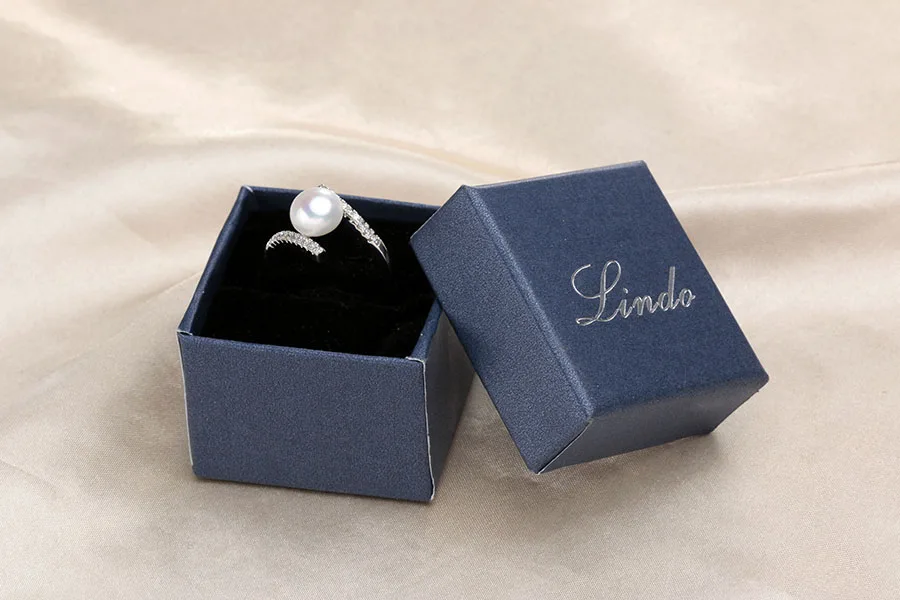 Высоко Recommemd Кольцо с натуральным пресноводным жемчугом Серебро 925 кольца для женщин Мода Циркон регулируемые Свадебные ювелирные изделия с коробкой
