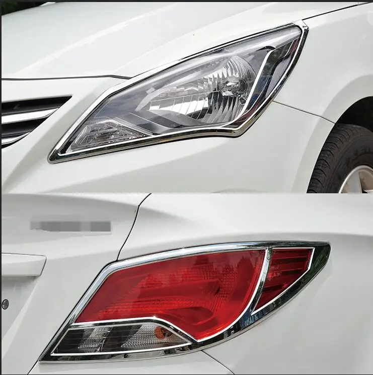 Чехол для автомобиля для hyundai Verna модифицированный декоративный задний светильник рамка Коробка ABS покрытие задний светильник яркие аксессуары для автомобиля - Цвет: Лаванда
