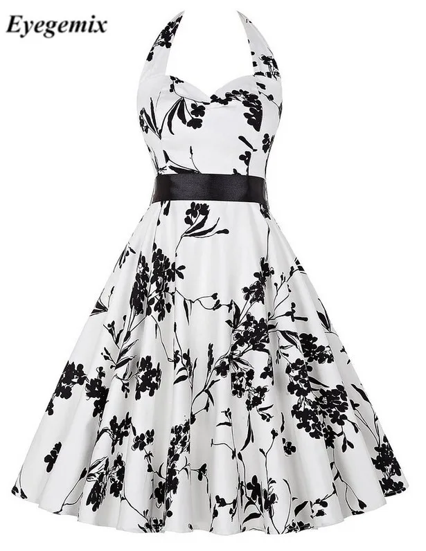 Горошек рокабилли платье Robe Ete 2021 без бретелек 1950s 60 халат Винтаж Vestidos в стиле пин